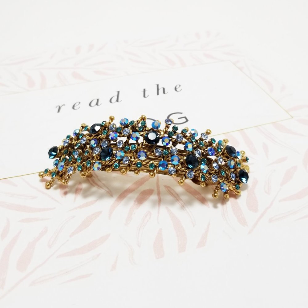 Blue stone hair pin